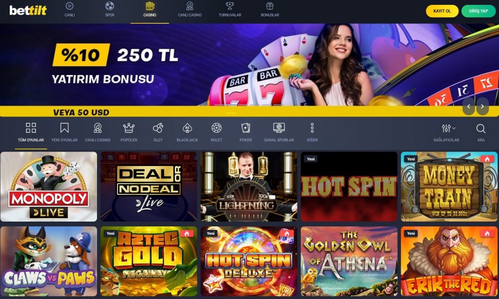 Bettitt Casino Slotları ve Oyunları