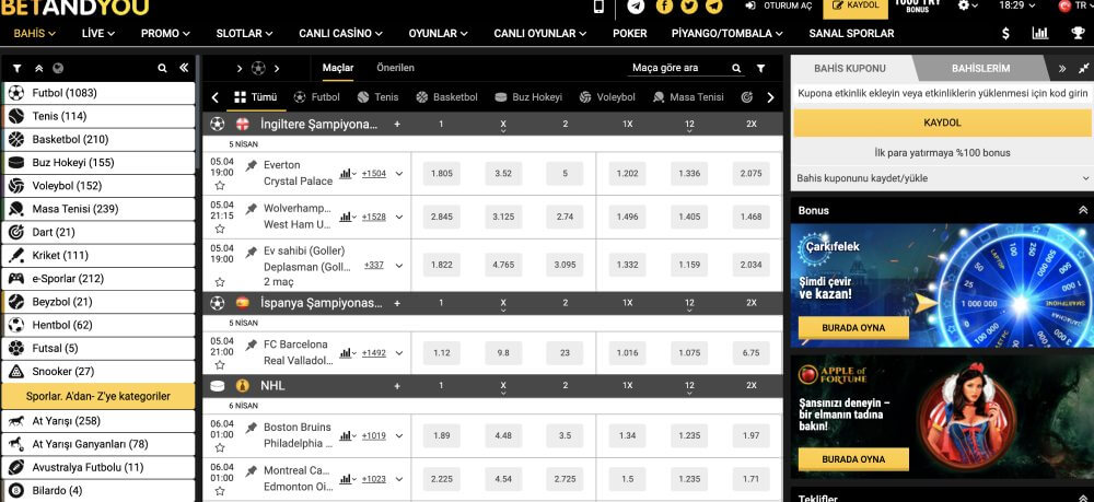 Betandyou Casino'daki Oyunlar ve Yuvalar